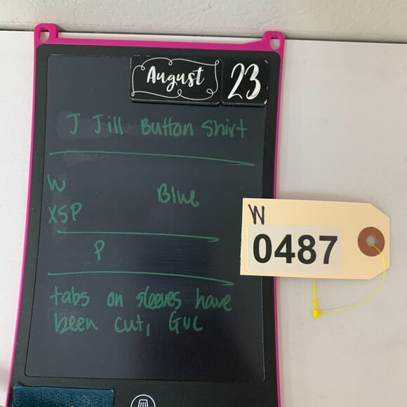 J Jill Shirt Women XSP Extra Small Petite Blue Plaid Button Up Pocket *READ - Picture 12 of 13